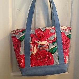 Vineyard Vines - Run For The Roses Canvas Tote